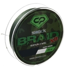  wn-175 Шок-лидер Carp Pro Shock Braid PE X8 0.16мм 25м (11.4 кг или 25 lb) Dark Green 