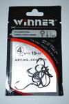 kr-62  Крючки Winner(6041wd)(10 шт.) черные 4