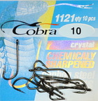  kr-13 Крючки Cobra 1121 №10 crystal (10 шт. в уп.)
